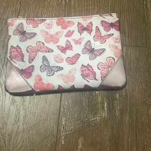 Pink butterfly hand purse